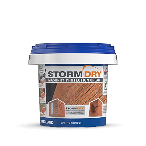 Stormdry Impermeabilizzante disidratante per muratura in crema-gel (3 Litri) - Anti-pioggia per muratura. Invisibile, traspirante. Una sola mano e per 25 anni non ci pensi più