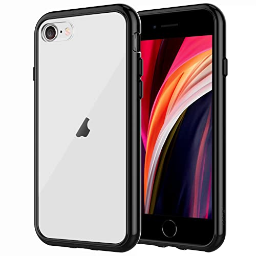JETech Cover Compatibile iPhone SE 3/2 (modello 2022/2020), iPhone 8/7, Custodia con Paraurti Assorbimento degli Urti e Anti-Graffio (Nero)