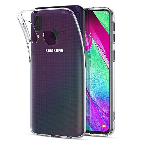 NEW'C Cover per Samsung Galaxy A40, Custodia Gel Trasparente Morbida Silicone Sottile TPU [Ultra Leggera e Chiaro]