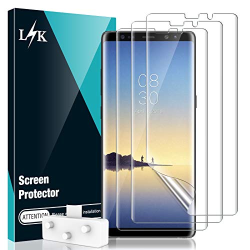 LϟK 3 Pezzi Pellicola Protettiva per Samsung Galaxy Note 8 - HD Pellicola Flessibile Senza Bolle No Lifted Edges TPU Trasparente Pellicola Protettiva Schermo con Kit D'Installazione