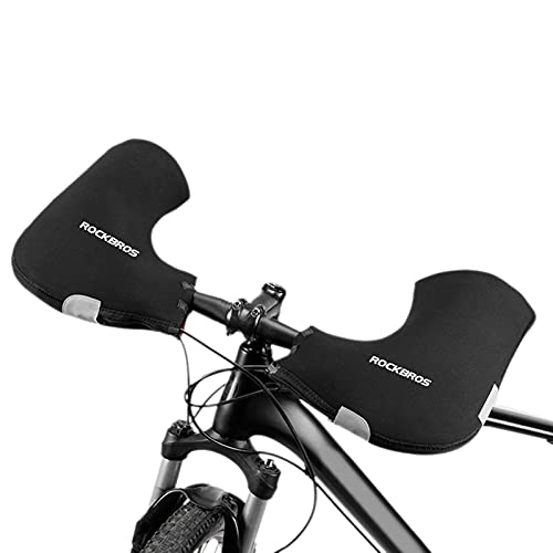 Doorslay Scaldamani Manubrio Bici Neoprene Addensato da 6mm Antivento Impermeabile Guanti da Bicicletta Invernali Facile da Indossare per MTB Bici Elettriche Moto