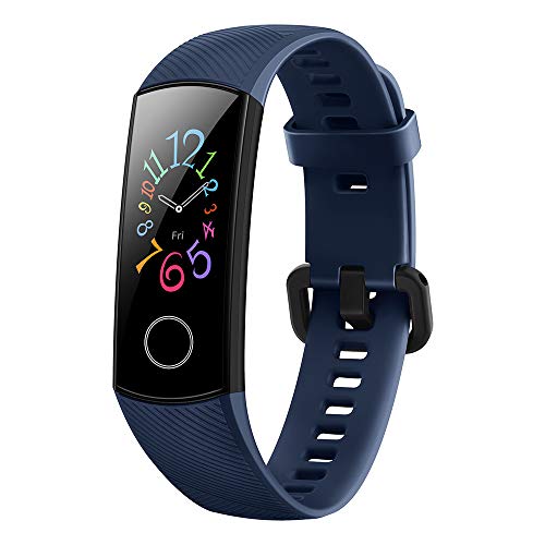 Honor Band 5 Activity Tracker 0,95' Schermo AMOLED a Colori 50M Waterproof Heart Rate Monitor Wristbands Bracelet per Diverse modalità Sportive (Blu)