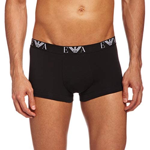 Emporio Armani Underwear 2-Pack-Trunk Essential Monogram, Boxer Uomo, Nero, XXL