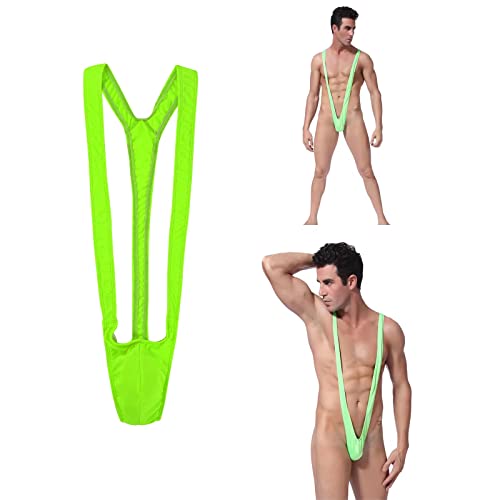 xutong Design Stile Borat Sexy e Divertente,Costume Mankini,Biancheria Intima da Uomo con Bretelle V - Perizoma.