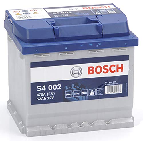 Bosch Automotive S4002, Batteria Per Auto, 52A/H, 470A, Tecnologia Al Piombo Acido, ‎17.5 x 19 x 20.7 cm; 12.4 Kg