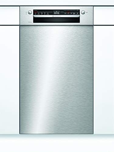 Bosch Hausgeräte Bosch SPU2XMS01E Serie 2-Lavastoviglie a Incasso, Classe A+, 45 cm, in Acciaio Inox, 237 kWh/Anno, 10 MGD, Silence, Asciugatura Extra, VarioCassette/Home Connect