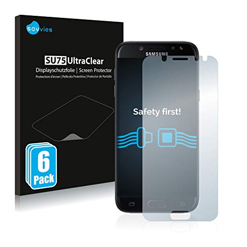 savvies 6-Pezzi Pellicola Protettiva Compatibile con Samsung Galaxy J5 / J5 PRO (2017) Protezione Schermo Trasparente