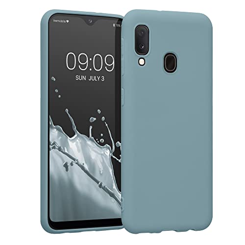 kwmobile Custodia Compatibile con Samsung Galaxy A20e - Cover in Silicone TPU - Back Case per Smartphone - Protezione Gommata artic night