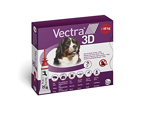 Vectra Vectra 3D Spot-on Soluzione 3 Pipette 8 Ml Cani 40 Kg Rosso