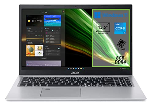 Acer Aspire 5 A515-56-5734 PC Portatile, Notebook, Processore Intel Core i5-1135G7, RAM 8 GB DDR4, 512 GB PCIe NVMe SSD, Display 15.6' FHD LED LCD, Scheda Grafica Intel Iris Xe, Windows 11 Home