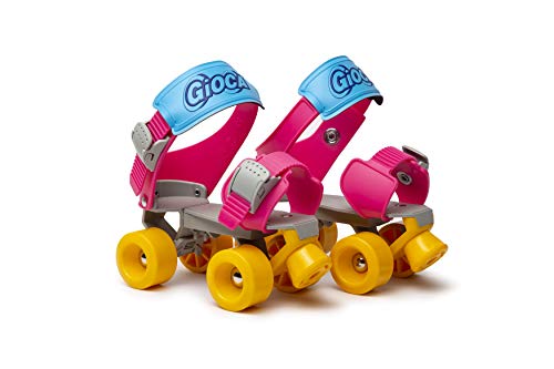 Gioca Bambi Girl - Pattini a 4 ruote, Per bambine, Rosa (Pink), Per scarpe della misura 24-34