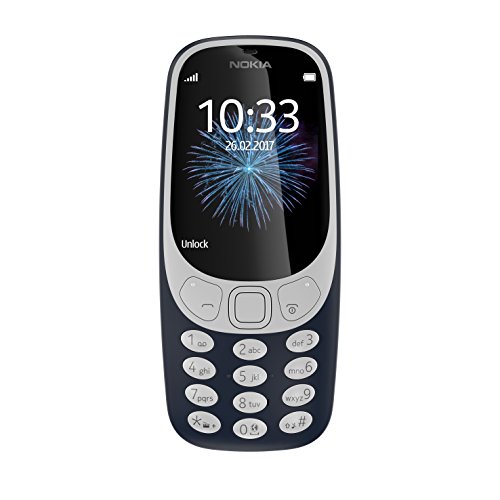 Nokia 3310 - Cellulare, Dual Sim, 16 MB di RAM, 16 MB Spazio di archiviazione interno, Blu (Dark Blue)