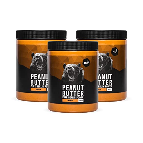 Peanut Butter (Burro di arachidi) - 1 kg - crema di arachidi 100% naturale - Puro burro di arachidi proteico senza zuccheri aggiunti - Produzione controllata - da nu3