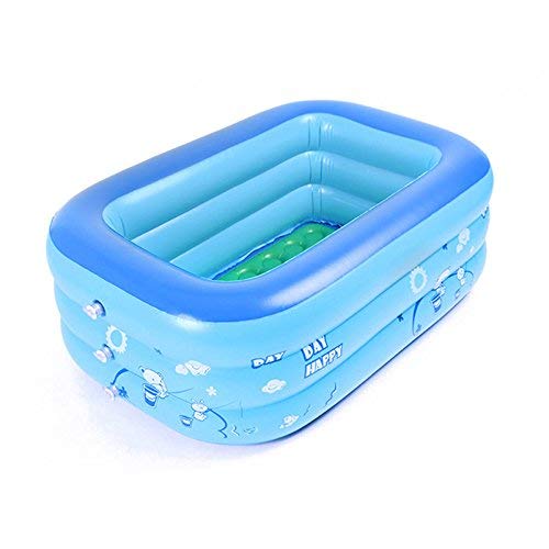 JYCRA - piscina gonfiabile pieghevole, spessa, resistente, portatile, da viaggio, per neonati e bambini, PVC, Blue, 120x70x35cm