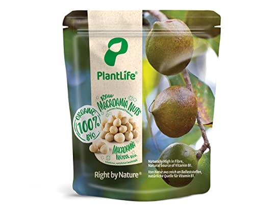 PlantLife Noci macadamia BIO 1kg – noci macadamia crude grandi, non trattate