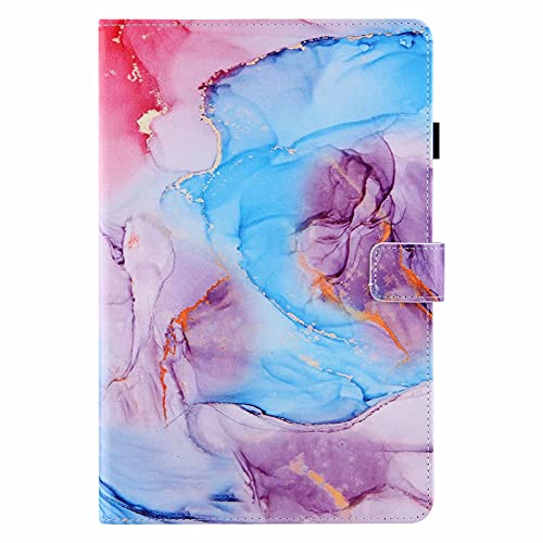 Miagon Tablet Cover for Samsung Galaxy Tab A7 Lite 8.7/T200/T225,PU Leather Flip Wallet Case with Stand Function Shockproof,Blue Marble