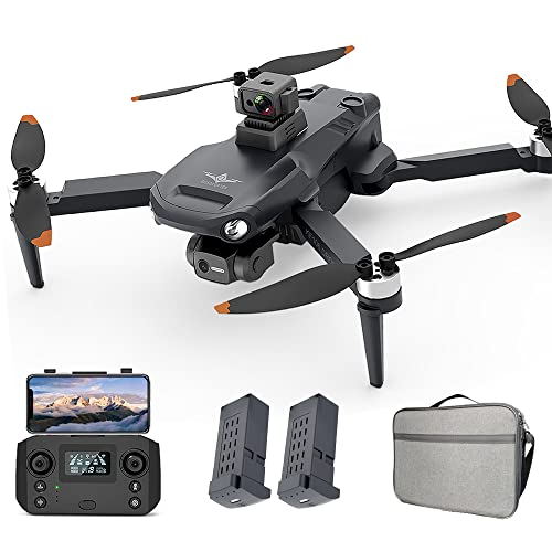 Teeggi KF106 MAX Drone con Telecamera 4K HD, Evitamento Degli Ostacoli Laser a 360°, Giunto Cardanico a 3-Assi, 22 Minuti di Volo, Ritorno GPS, FPV quadricottero professionale Droni, 2 Batterie