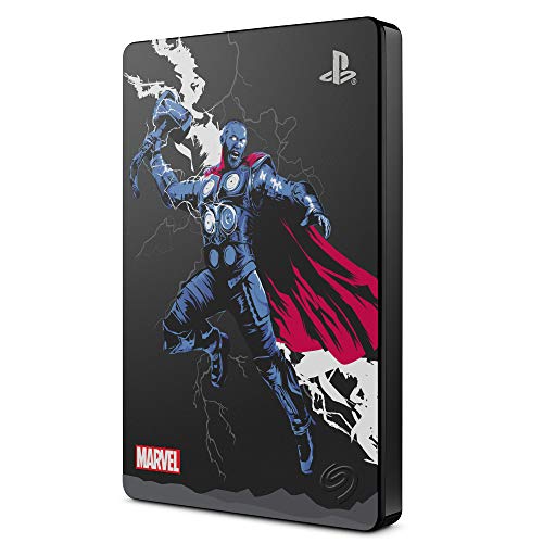 Seagate Game Drive per PS4 Avengers: Thor Special Edition, 2 TB, Hard Disk Esterno Portatile, USB 3.0, Compatibile con PS4 e PS5, Limited Edition Marvel (STGD2000205)