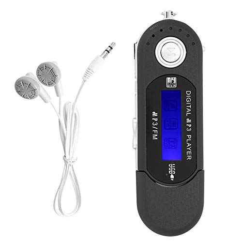 Socobeta Lettore Musicale MP3 Lettore Musicale Portatile Lettore USB MP3 con Schermo LCD Radio FM Registratore vocale Scheda TF(Nero)
