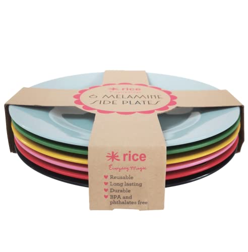 RICE - Melamine Round Side Plates 6 PCS - Favorite Colors