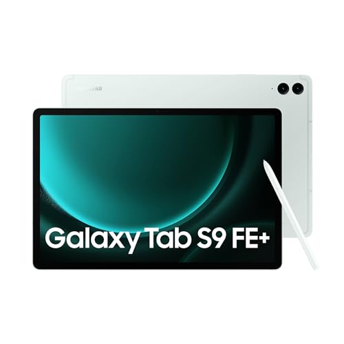 Samsung Galaxy Tab S9 FE+, Display 12.4' TFT LCD PLS, Wi-Fi, RAM 8GB, 128GB, 10.090 mAh, Exynos 1380, Android 13, IP68, Verde (Mint), [Versione italiana] 2023
