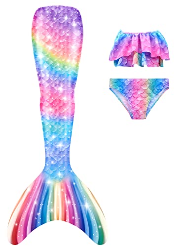 shepretty Coda di Sirena con Bikini per Bambina Set Bikini,wpM9,110