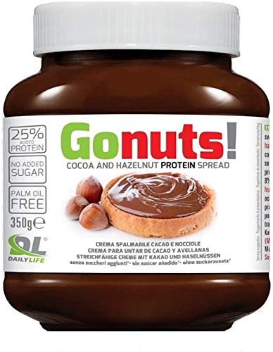 Daily Life Gonuts - Crema Spalmabile - Con il 21.9% di Proteine del Siero Del Latte Senza Olio di Palma e Zuccheri Aggiunti - 350 gr (Cioccolata)