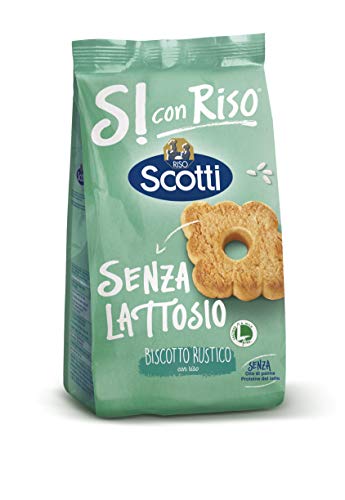 Si con Riso - Biscotto Rustico con Riso - Biscotti Senza Lattosio e Senza Olio di Palma - 350 g