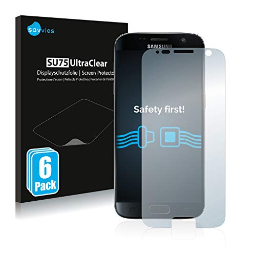 savvies 6-Pezzi Pellicola Protettiva Compatibile con Samsung Galaxy S7 Protezione Schermo Trasparente