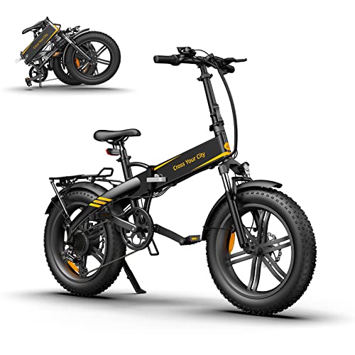 ADO A20F XE bici elettrica pieghevole | bicicletta elettrica | Pneumatico grasso da 20 pollici, motore da 250 W/batteria da 36 V/10,4 Ah / 25 km/h(conforme alle norme europee del traffico)