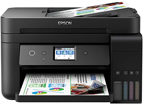 Epson EcoTank Et-4750 Stampante Inkjet 4-in-1, Stampa Fronte/Retro, Fax, Velocità di Stampa 15 ppm, Connettività Wi-Fi e App, Nero