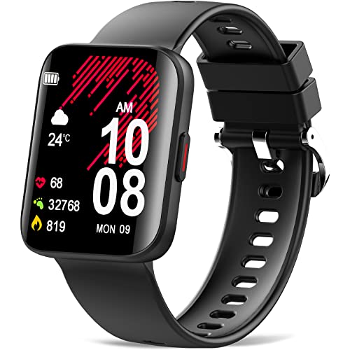Smartwatch Uomo Donna 2023, 1,69'' Schermo Curvo Orologio Fitness Cardiofrequenzimetro da polso, Contapassi Conta Calorie, Orologio Sportivo Cronometri Impermeabile IP68, Smart Watch per Android iOS