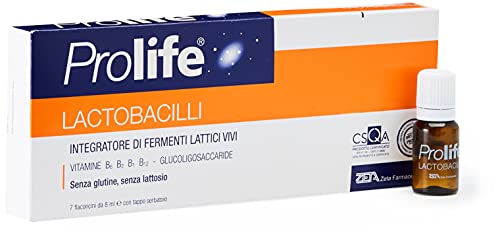 Prolife Lactobacilli Vzdt018 - Integratore Probiotici (Fermenti Alttici Vivi): 4,3 Miliardi per Dose - 7 flaconcini da 8 ml., 56 millilitro, 1