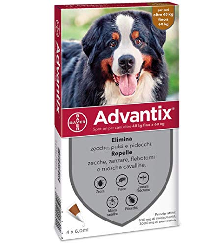 advantix Spot-ON per Cani Oltre 40 kg Fino a 60 kg - Offerta 2 Confezioni