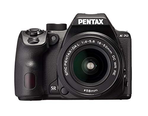 Pentax K 70 Kit Fotocamera Reflex Digitale con Obiettivo, Nero 18 x 50 mm e 50 x 200 mm