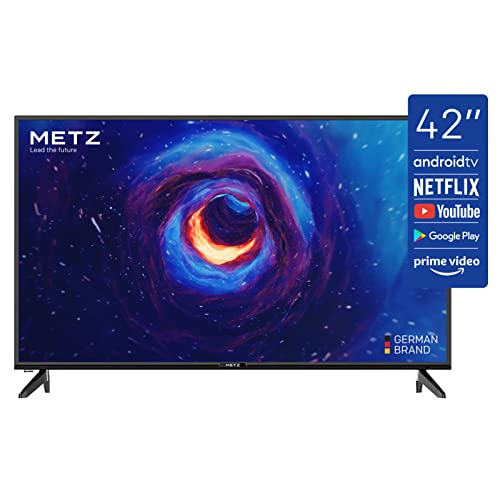 Metz Smart TV, Serie MTC6000, 42' (106 cm), LED, Full HD, Versione 2022, Wi-Fi, Android 9.0, HDMI, ARC, USB, Slot CI+, Dolby Digital, DVB-C/T2/S2, HEVC MAIN10, Nero
