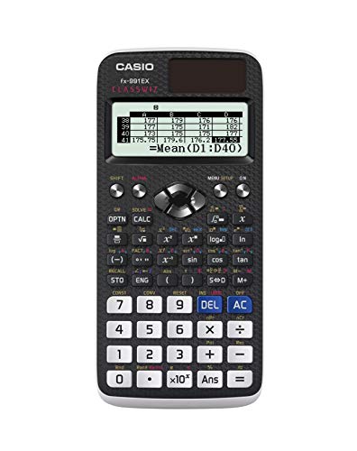 Casio Fx-991Ex Calcolatrice Scientifica Con 552 Funzioni, Nero Bianco, 10 X 165 X 76 Mm