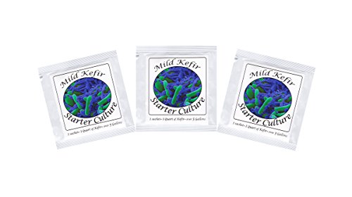 Lattoinnesto Colture Kefir – Confezione di Sacchetti di Colture Liofilizzate per Latte Kefir Delicato (3 sacchetti)