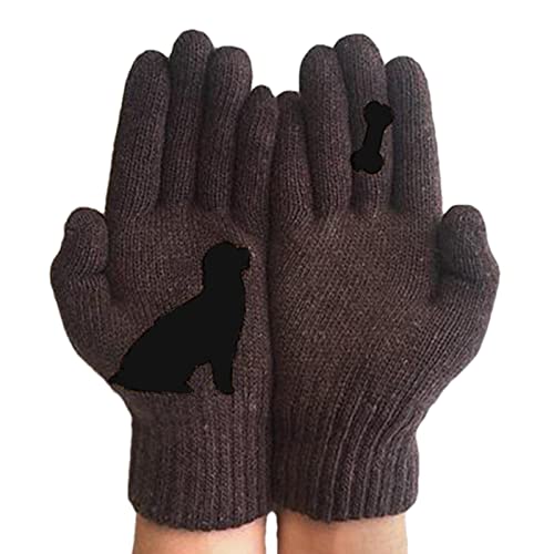 Guanti invernali in maglia | Guanti caldi in maglia per le donne - Guanto scaldavivani antivento per sport all'aria aperta Bavokon