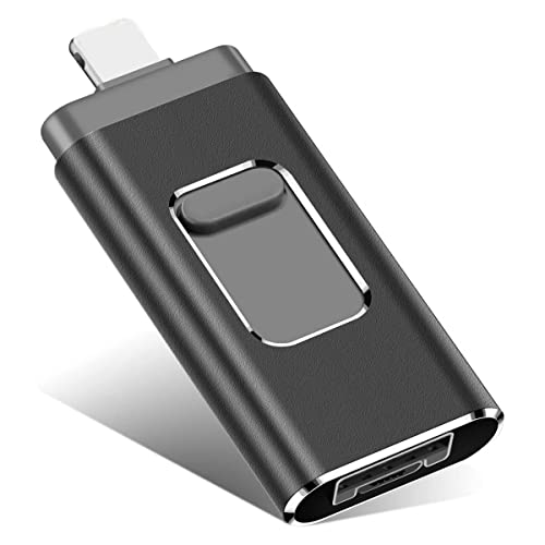 SUKEA, Chiavetta USB da 64 GB, memoria esterna, chiavetta USB per i-Phone, foto, archiviazione esterna, adatta per tutti I modelli di computer, telefoni cellulari, tablet, Argento
