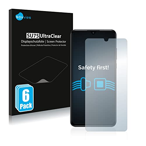 savvies 6-Pezzi Pellicola Protettiva Compatibile con Huawei P30 Lite/New Edition Protezione Schermo Trasparente