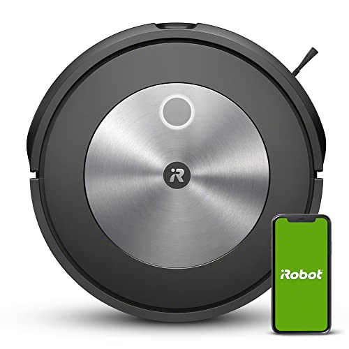 iRobot Roomba j7, Robot Aspirapolvere Wi-Fi, Mappatura Intelligente, Rilevamento Ostacoli, 2 Spazzole in Gomma Multi-Superficie, Adatto Animali Domestici, Programmabile con App e Assistente Vocale