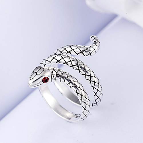 Mayelia Anelli a serpente in argento regolabile anello aperto anello animale Knuckle anelli per donne e ragazze