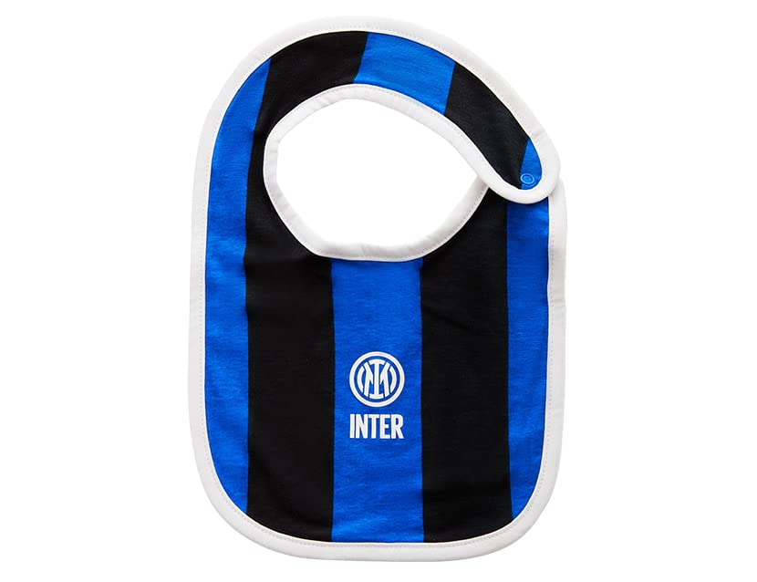 Inter, Bavaglino Neonato, Righe Nerazzurre e Logo Unisex-Bimbi 0-24, Unica