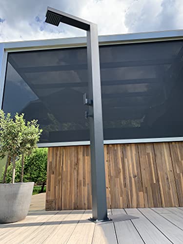 Model A1 Black Doccia solare da giardino, piscina Doccia esterna in acciaio inox 20L