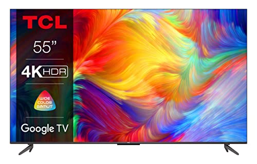 TCL 55P739 TV 55”, 4K Ultra HD HDR, Google TV, design senza bordi, Game Master, Dolby Vision & Atmos, Controllo Vocale hands-free, compatibile con Assistente Google & Alexa