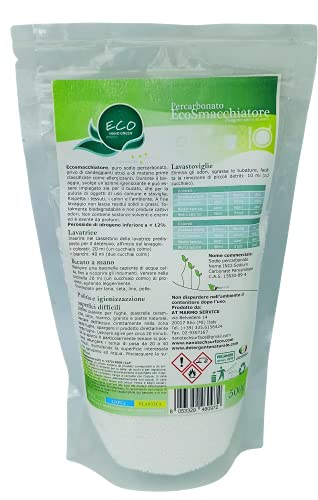 Eco Nano Green - Eco Smacchiatore - Percarbonato di Sodio - Igienizzante - 500 Gr con campione gratuito