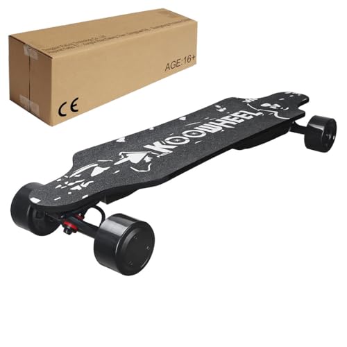 APAP Skateboard elettrico, longboard elettrico con mozzo della ruota integrato, motore a cinghia da 2000 W, impermeabile, skateboard che assorbe gli urti, carico massimo 130 kg