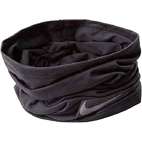 Nike Dri-fit Wrap, Sciarpa Tubolare Da Uomo, 001 Black/Silver, Taglia unica