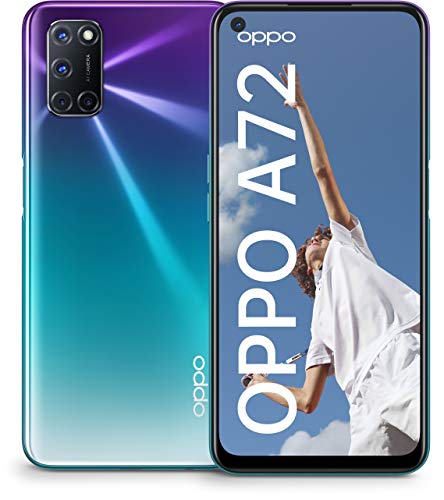OPPO A72 - Smartphone 128GB, 4GB RAM, Dual Sim, Aurora Purple